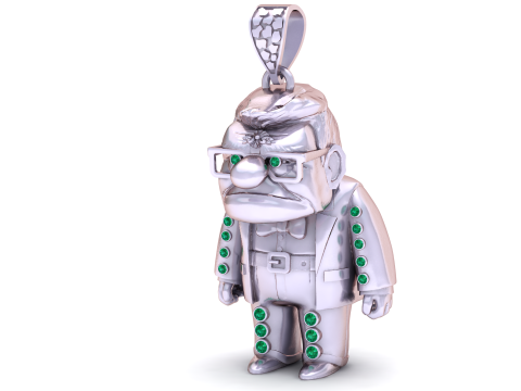 THE OLD MAN PENDANT 3d printable model 3D 打印模型