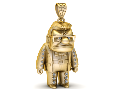 THE OLD MAN PENDANT 3d printable model 3D 打印模型