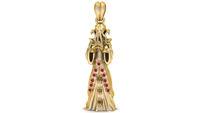 Mystic Cthulhu Pendant 3D PRINTABLE MODEL 3Dプリントモデル .c4d .max .obj .3ds .fbx .stl .blend