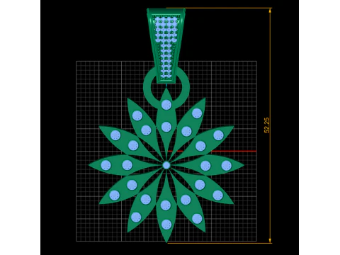 FLOWER GOLD PENDANT 3D PRINTABLE MODEL 3D Print Model