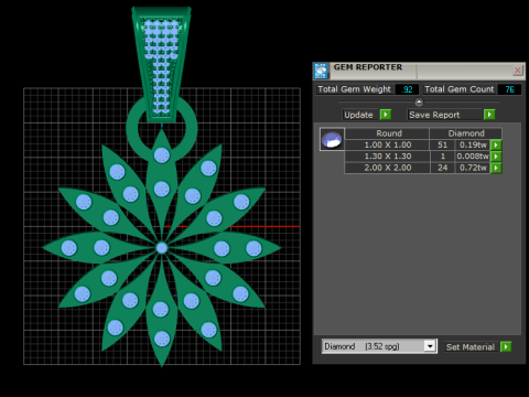 FLOWER GOLD PENDANT 3D PRINTABLE MODEL Model do druku 3D