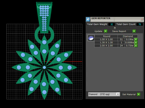 FLOWER GOLD PENDANT 3D PRINTABLE MODEL 3D Print Model