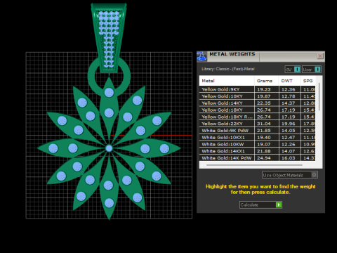 FLOWER GOLD PENDANT 3D PRINTABLE MODEL Model do druku 3D