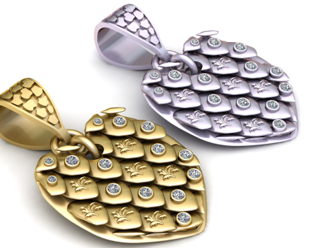 Moissanite Pendants 3D PRINTABLE MODEL 3D 打印模型