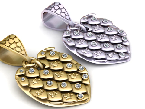 Moissanite Pendants 3D PRINTABLE MODEL 3D Print Model