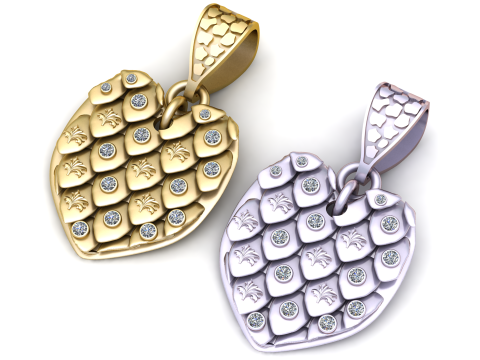 Moissanite Pendants 3D PRINTABLE MODEL 3D 打印模型