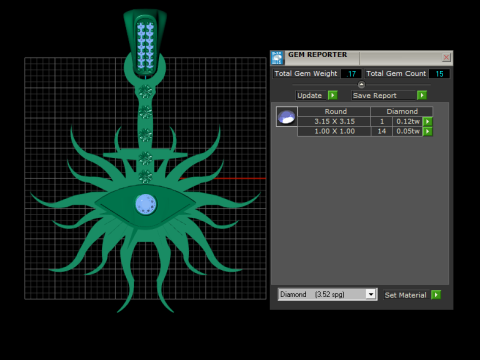 Golden Eye Sunburst PENDANT 3D GOLDPRINTABEL MODEL Model do druku 3D