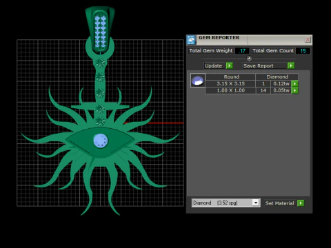 Golden Eye Sunburst PENDANT 3D GOLDPRINTABEL MODEL 3D Print Model