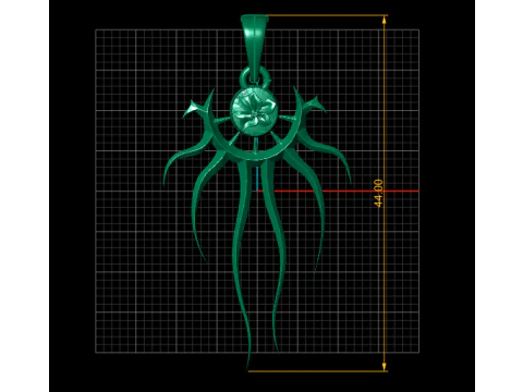 Golden Moon Pendant 3D printABLE MODEL 3D Print Model