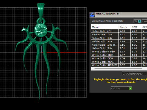 Golden Moon Pendant 3D printABLE MODEL Modello di stampa 3D