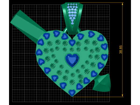 HEART GOLD PENDANT 3D PRINTABLE MODEL 3D printmodel