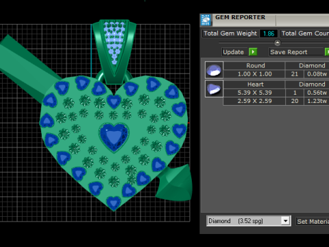 HEART GOLD PENDANT 3D PRINTABLE MODEL 3D printmodel