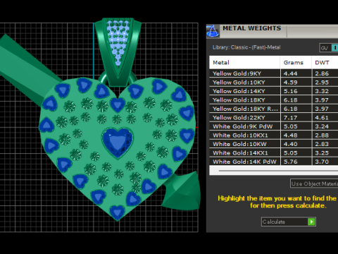 HEART GOLD PENDANT 3D PRINTABLE MODEL 3D printmodel