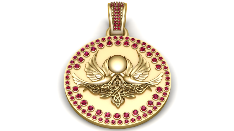 ROUND EGYPTAIN PEAR PENDANT3D GOLD PRINTABLE MODEL 3D printmodel .c4d .max .obj .3ds .fbx .stl .blend