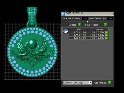 ROUND EGYPTAIN PEAR PENDANT3D GOLD PRINTABLE MODEL 3D Print Model