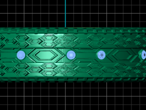 Regal Hexa Pattern Band Modello 3D