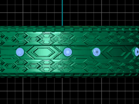 Regal Hexa Pattern Band 3D Model