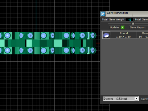 Imperial Gear Gemstone Band 3D 模型
