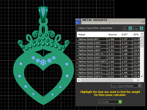 Crowned Heart Royal Pendant 3D Model