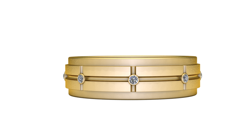 Eternity Line Diamond Band Modelo 3D .c4d .max .obj .3ds .fbx .stl .blend