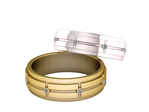 Eternity Line Diamond Band Modelo 3D