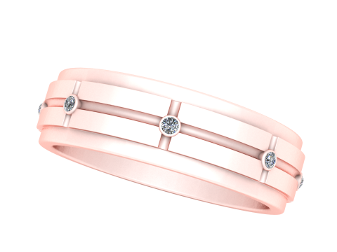 Eternity Line Diamond Band Modelo 3D