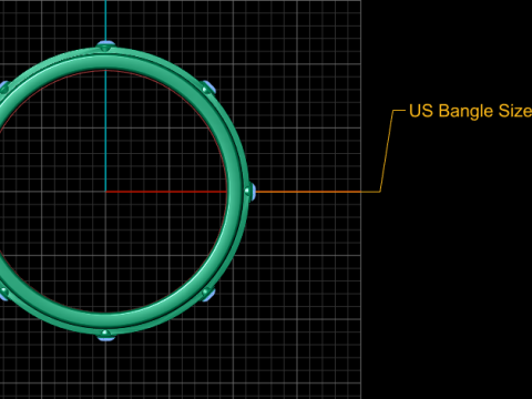 Eternity Line Diamond Band Modelo 3D
