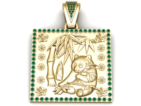 Panda Kolye 3D YAZDIRILABİLİR MODEL 3D Baskı Modeli