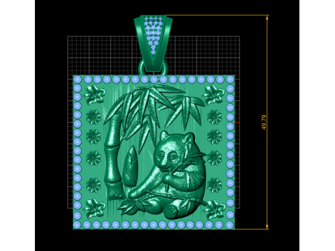 The Panda Pendant 3D PRINTABLE MODEL 3D Baskı Modeli