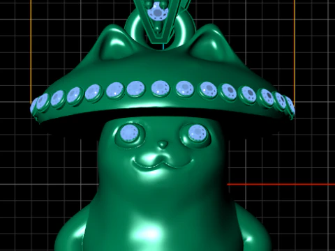 CAT GOLD PENDANT 3D PRINTABLE MODEL 3D Print Model