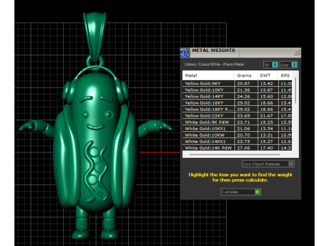 3D Gold Pendant 3D Printable Model 3D 打印模型