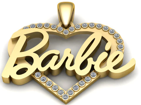 MODEL PRINTABLE 3D LIONTIN GLD DESAIN BARBIE HATI Model Cetak 3D