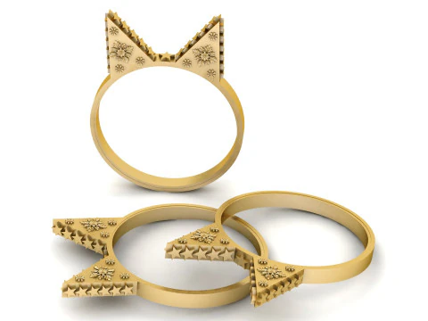 Anel Mini KITTY MODELO 3D IMPRIM&Iacute;VEL Modelo de Impressão 3D