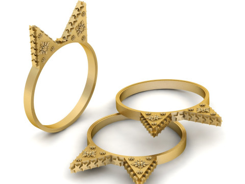 Mini KITTY Ring 3D PRINTABLE MODEL 3D Print Model