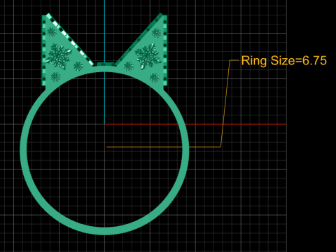 Mini KITTY Ring 3D PRINTABLE MODEL 3D Print Model