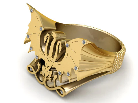 GOLD DESIGN RING 3D PRINTABLE MODEL 3D Print Model