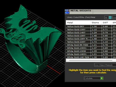 GOLD DESIGN RING 3D PRINTABLE MODEL 3D Print Model