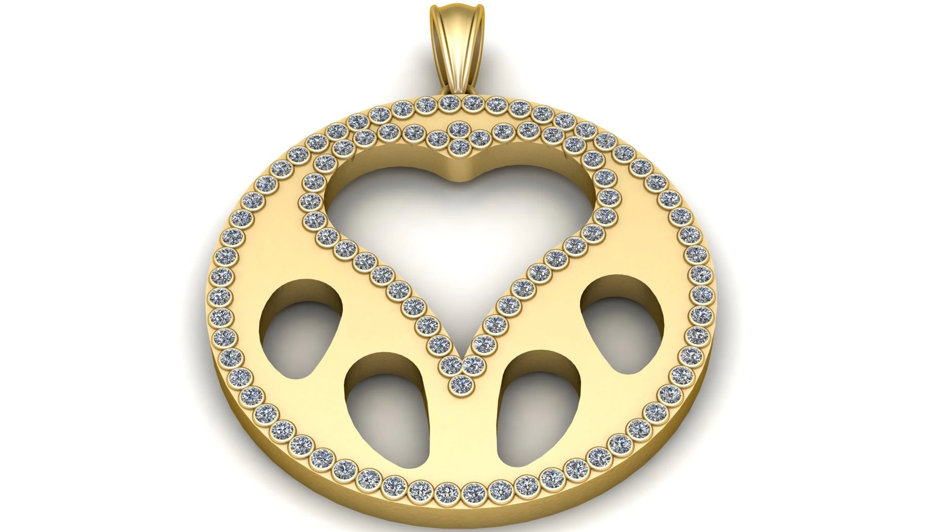 Circle Pendant 3D GLD PRINTABLE MODEL 3D Print Model .c4d .max .obj .3ds .fbx .stl .blend