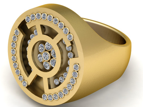 3D GOLD RING 3D GOLD PRINTABLE MODEL 3D Print Model