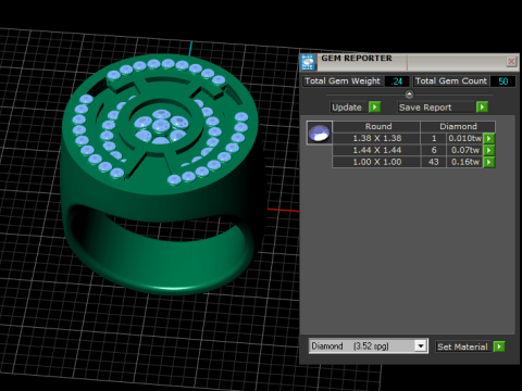 3D GOLD RING 3D GOLD PRINTABLE MODEL 3D Print Model