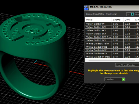 3D GOLD RING 3D GOLD PRINTABLE MODEL 3D Print Model