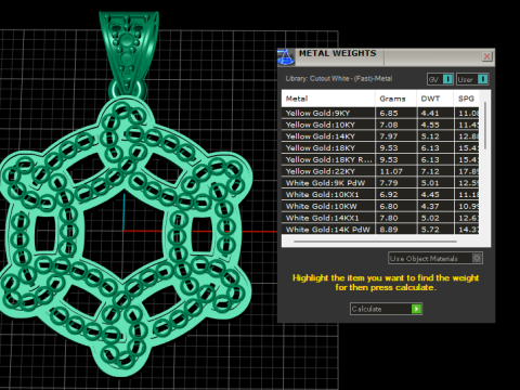 Twisted Circle Diamond Pendant 3D PRINTALE MODEL Modello di stampa 3D