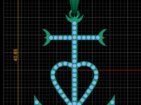 Round Cross Pendant 3D PRINTABLE MODEL 3D Print Model