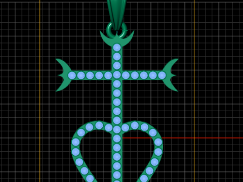 Round Cross Pendant 3D PRINTABLE MODEL Model do druku 3D
