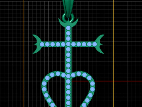 Round Cross Pendant 3D PRINTABLE MODEL 3D Print Model