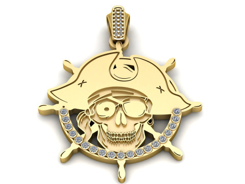 Pirate themed pendant 3D RPINATBLE MODEL 3D 프린트 모델