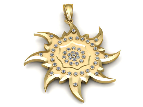Round Prong Pendant 3D PRINTABLE MODEL Modèles 3D en vedette