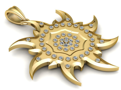 Round Prong Pendant 3D PRINTABLE MODEL Modèles 3D en vedette
