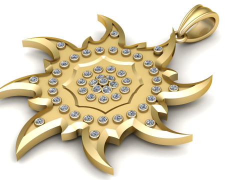 Round Prong Pendant 3D PRINTABLE MODEL Modèles 3D en vedette
