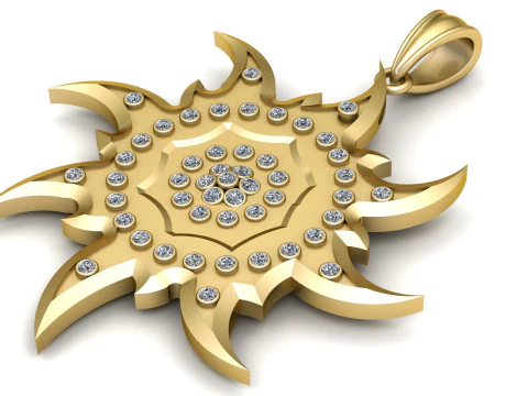 Round Prong Pendant 3D PRINTABLE MODEL 3D Print Model